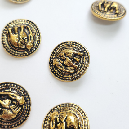 Maharaja Peacock Button