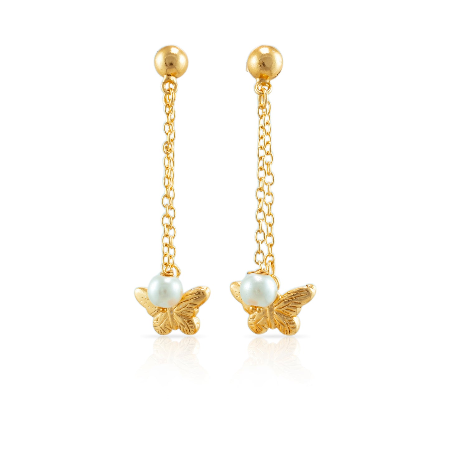 Pearl Flutter Stud Earrings