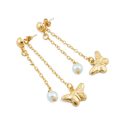 Pearl Flutter Stud Earrings