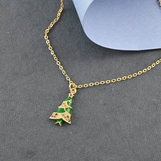 Tinsel & Twinkle Tree Necklace
