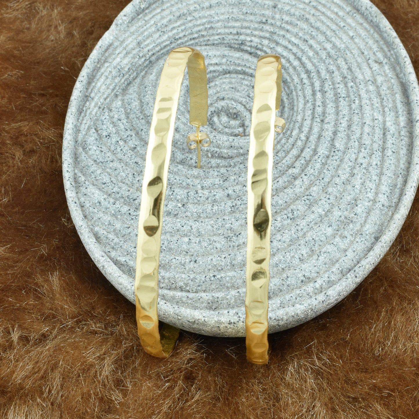 Golden Arc Hoop Earrings