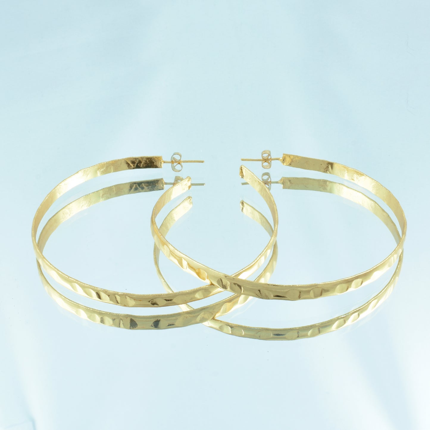 Golden Arc Hoop Earrings