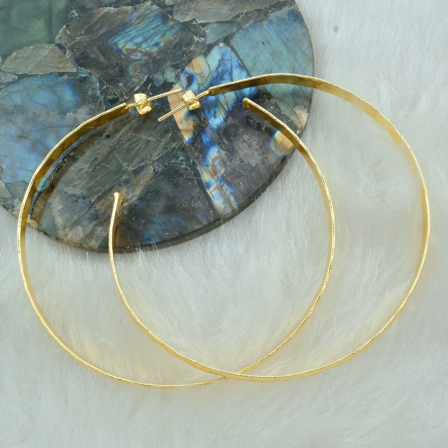 Golden Arc Hoop Earrings