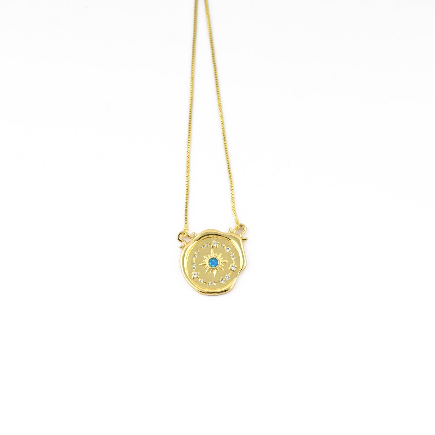 Blue Charm Bling Necklace