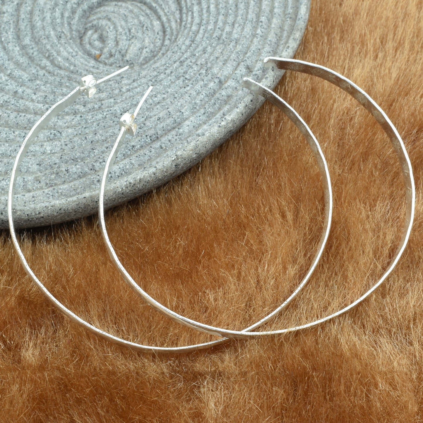 Golden Arc Hoop Earrings