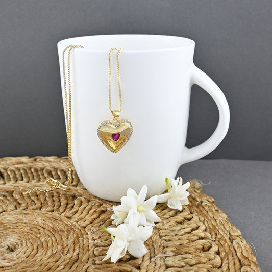 Heart In Heart Necklace