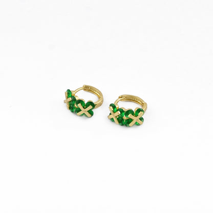 Clover Cascade Hoop Earrings