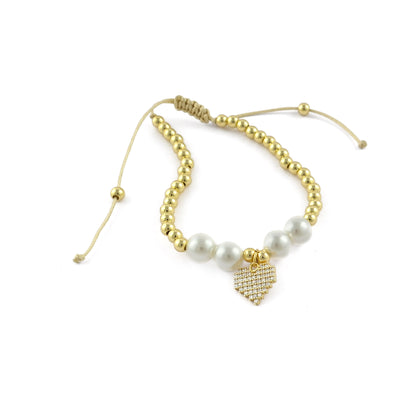 Pearl Glow Heart Bracelet