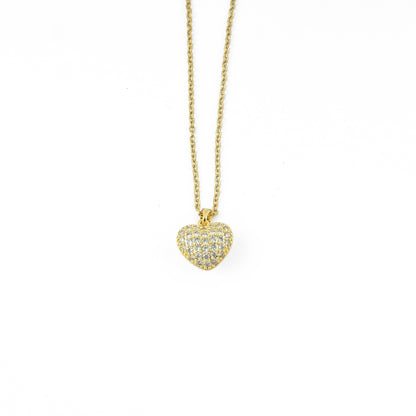 Sparkling Heart Reversible Necklace