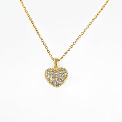 Sparkling Heart Reversible Necklace