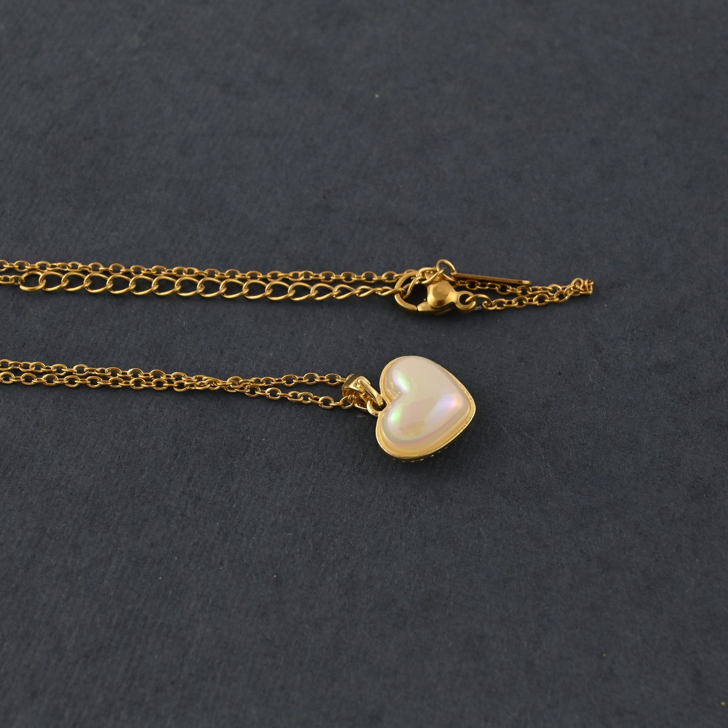 Sparkling Heart Reversible Necklace