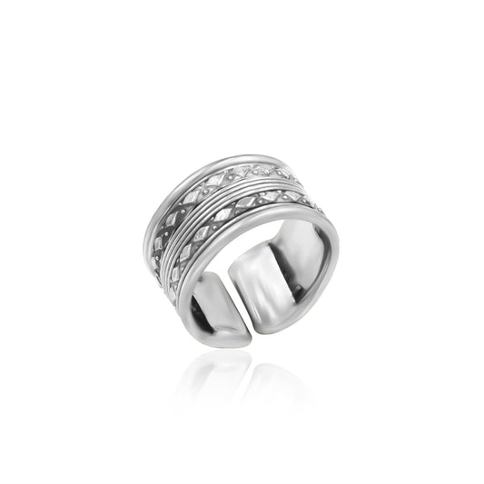 Textured Stories Thumb Ring