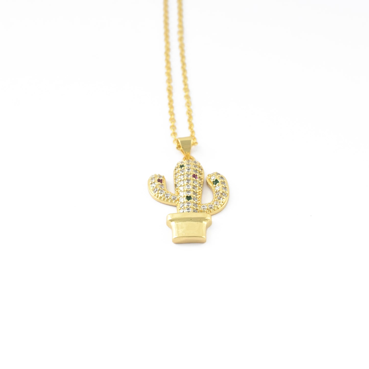 Sparkling Cactus Necklace