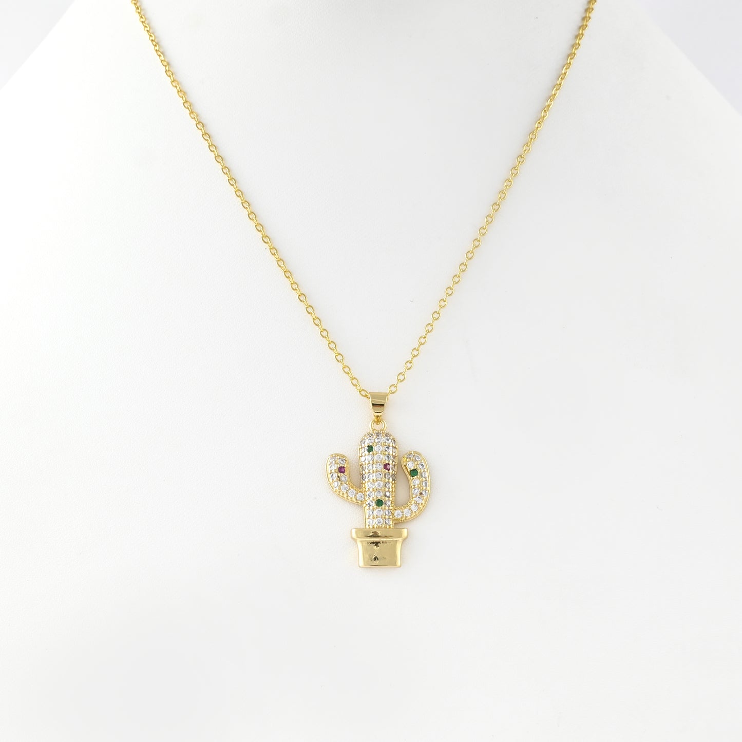 Sparkling Cactus Necklace