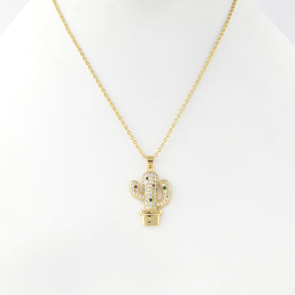 Sparkling Cactus Necklace