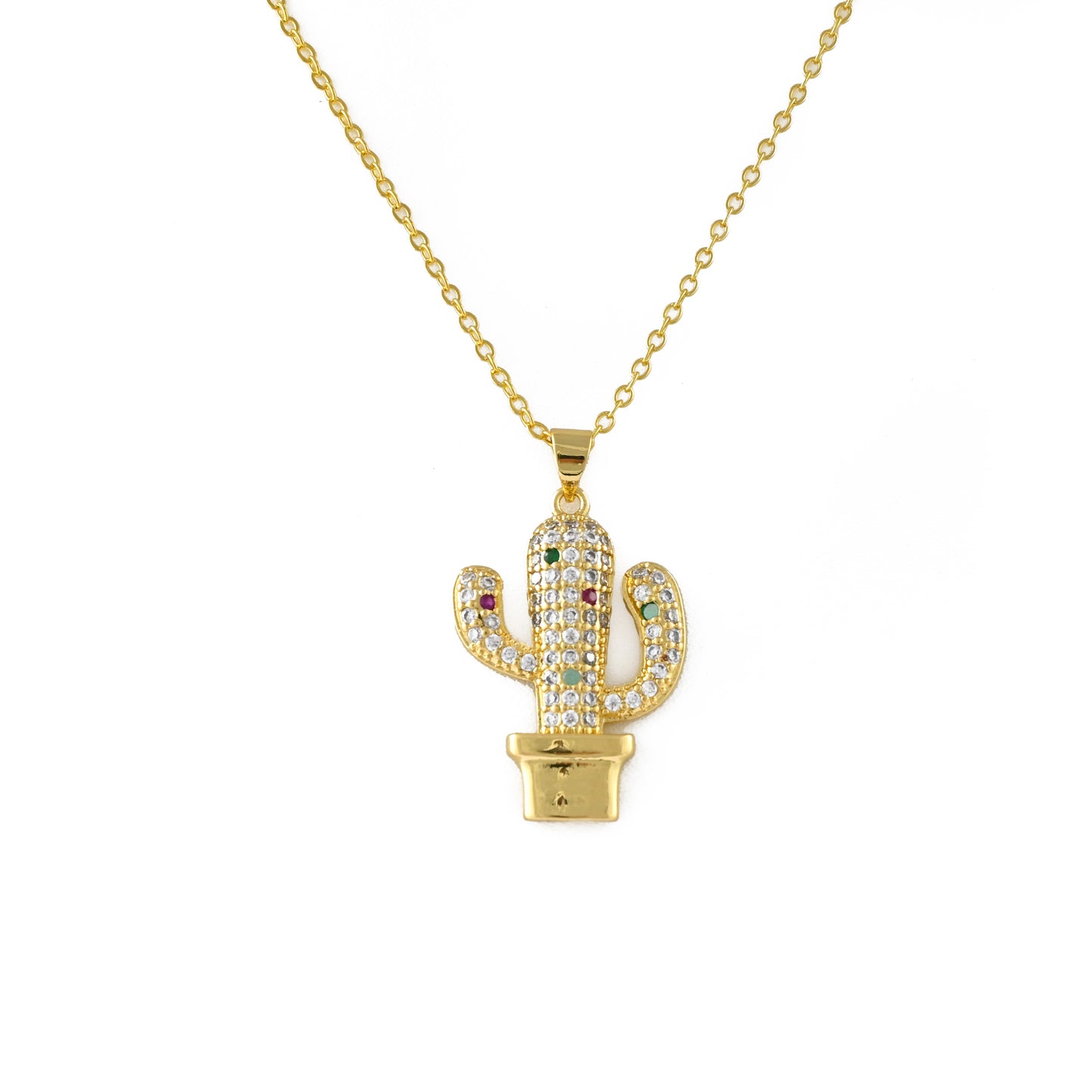 Sparkling Cactus Necklace