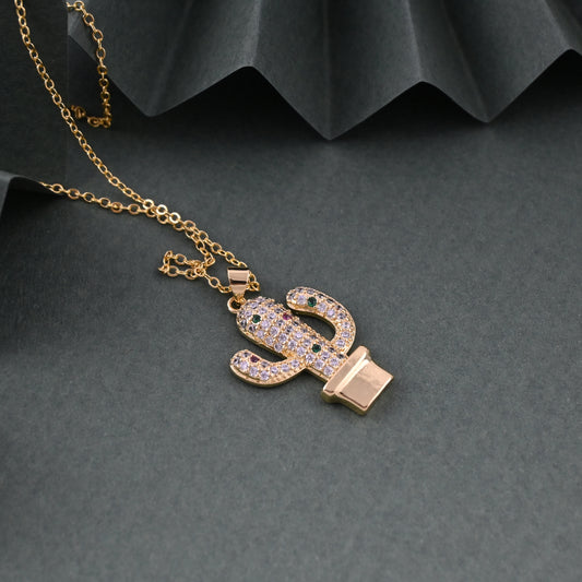 Sparkling Cactus Necklace