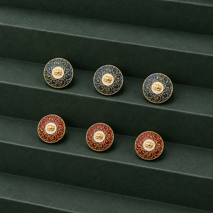 Rosewood Crest Button