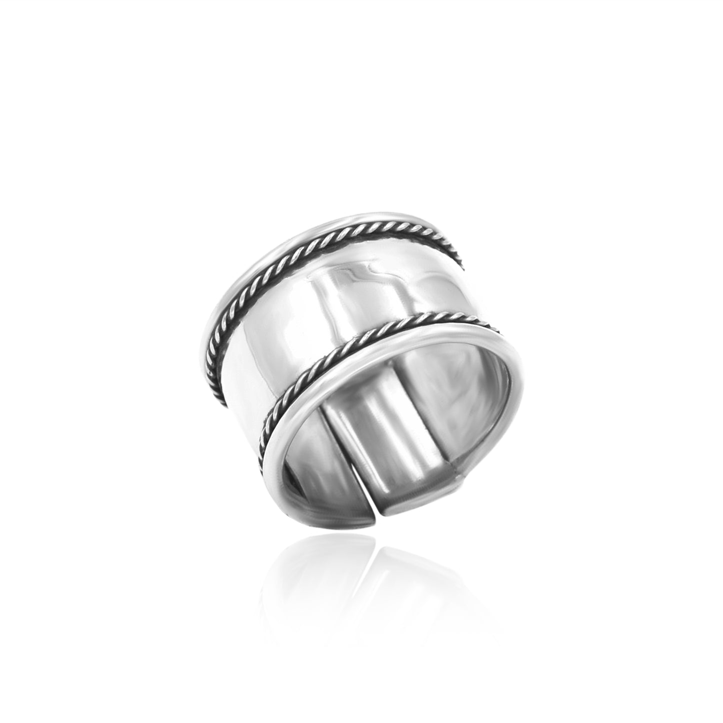 Twisted Ropes Thumb Ring