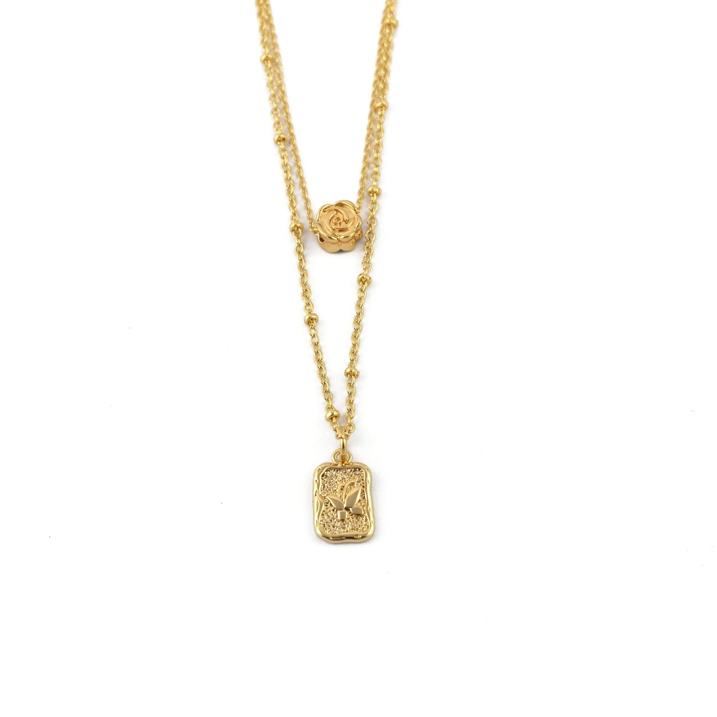 Golden Bloom Layered Necklace