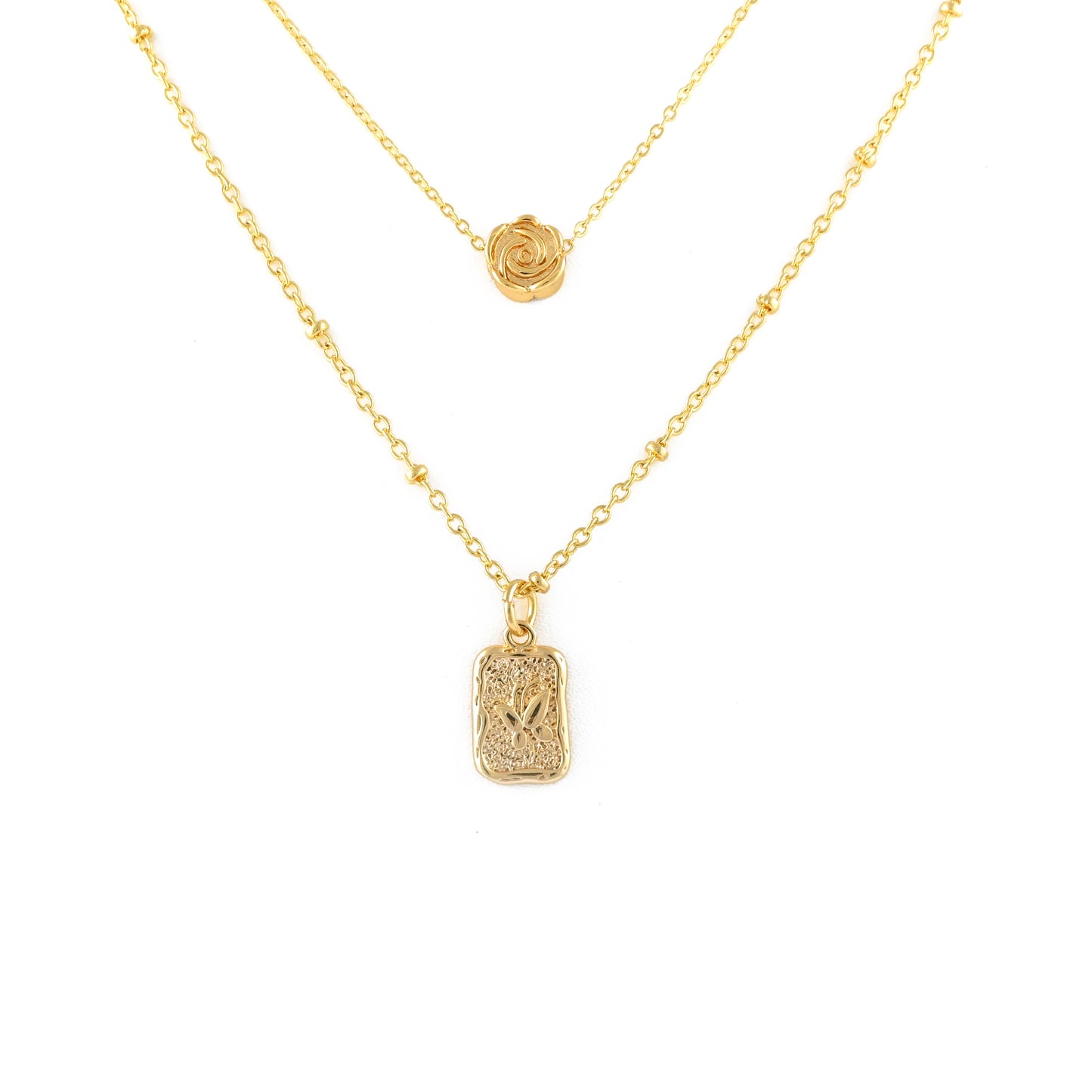 Golden Bloom Layered Necklace