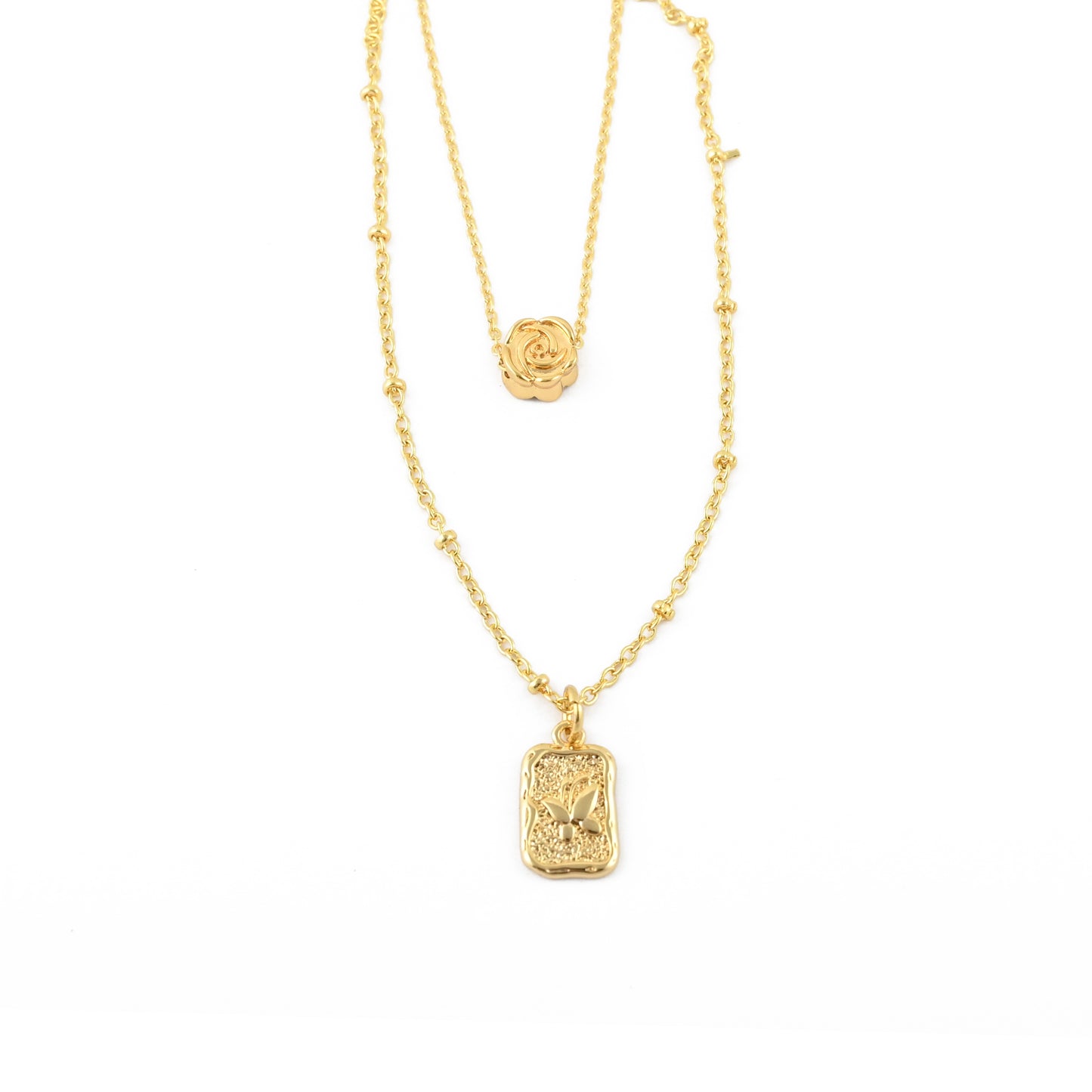 Golden Bloom Layered Necklace