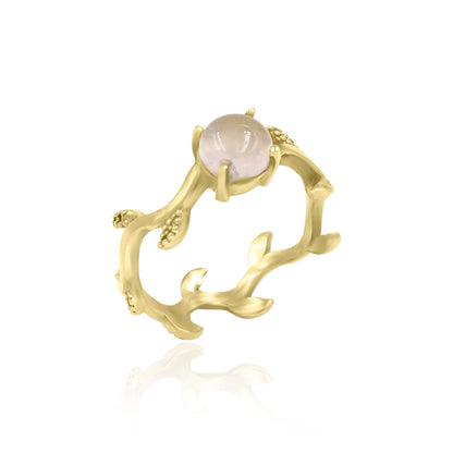 Twigs Of Rose Quartz Ring