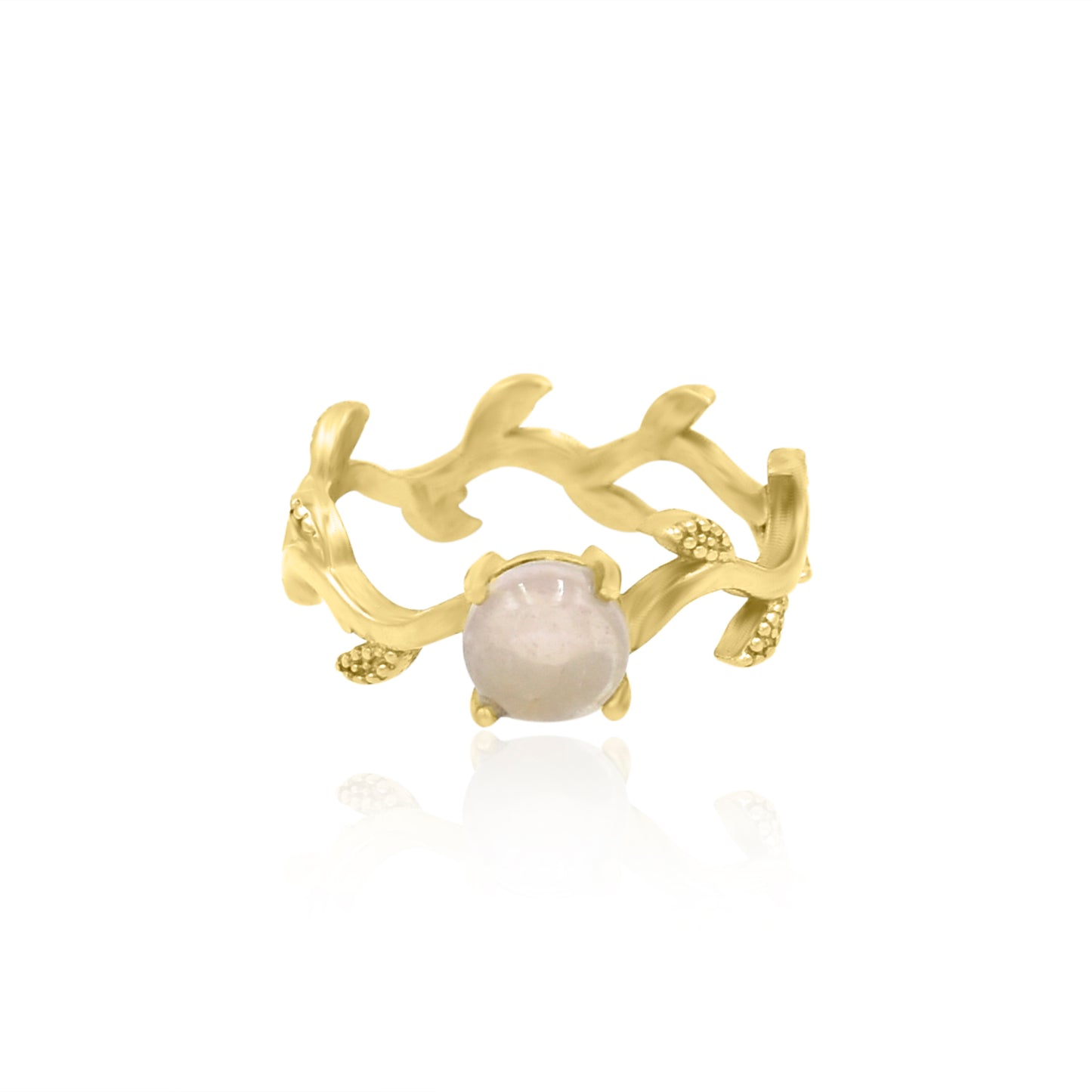 Twigs Of Rose Quartz Ring