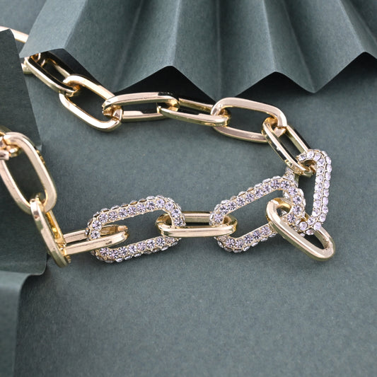 Gilded Glimmer Links Necklace