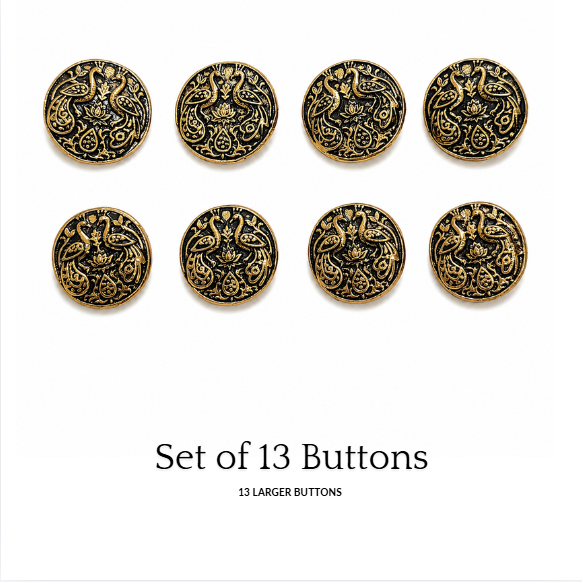 Maharaja Peacock Button
