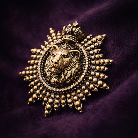 Star – Imperial Lion Crown Brooch