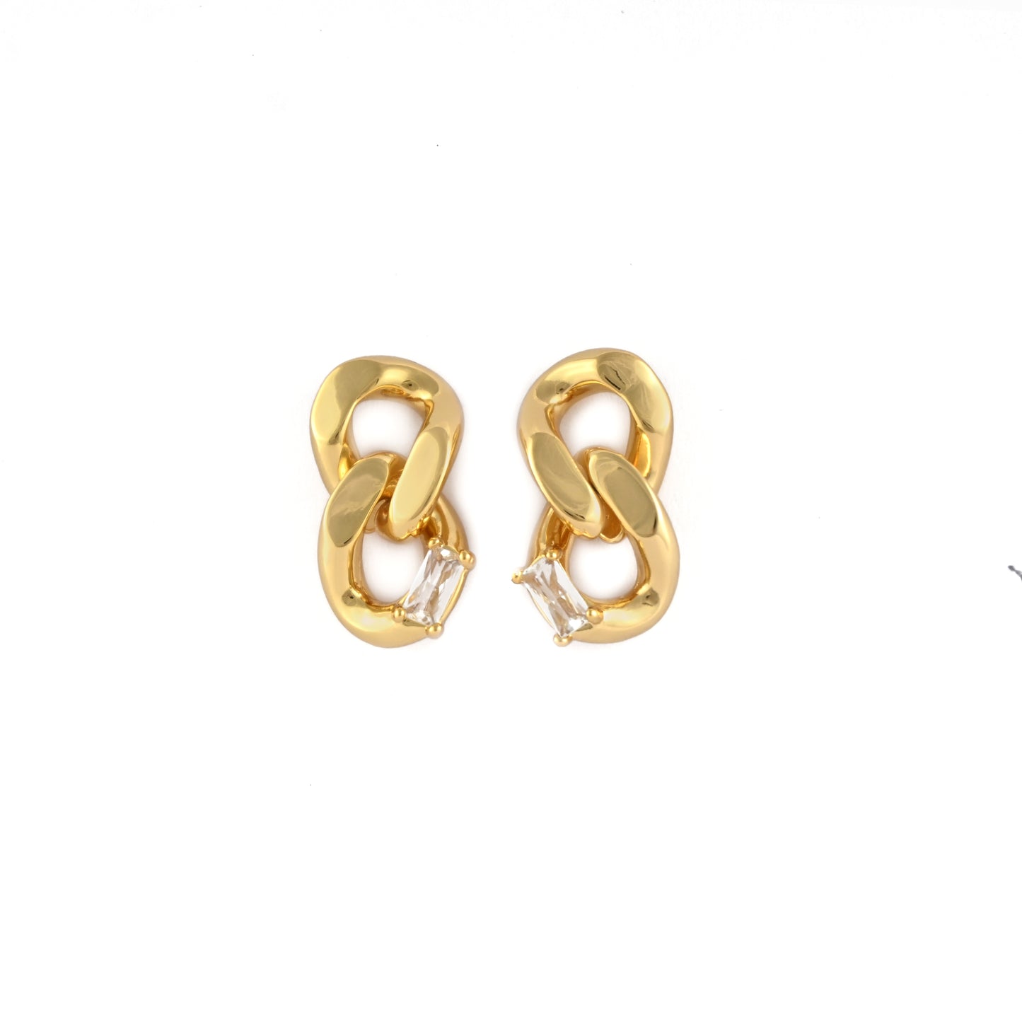 Gilded Links Stud Earrings
