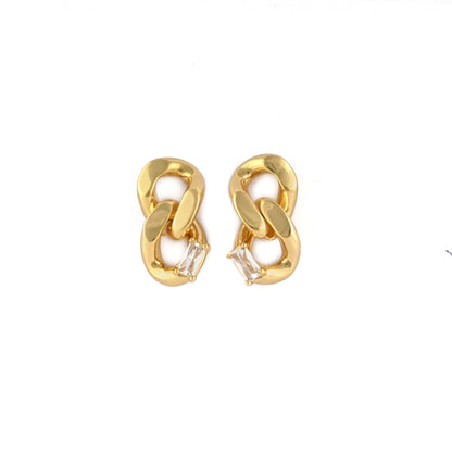 Gilded Links Stud Earrings
