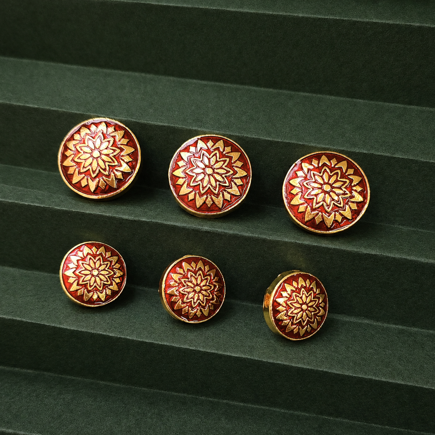 Sunburst Lotus Button