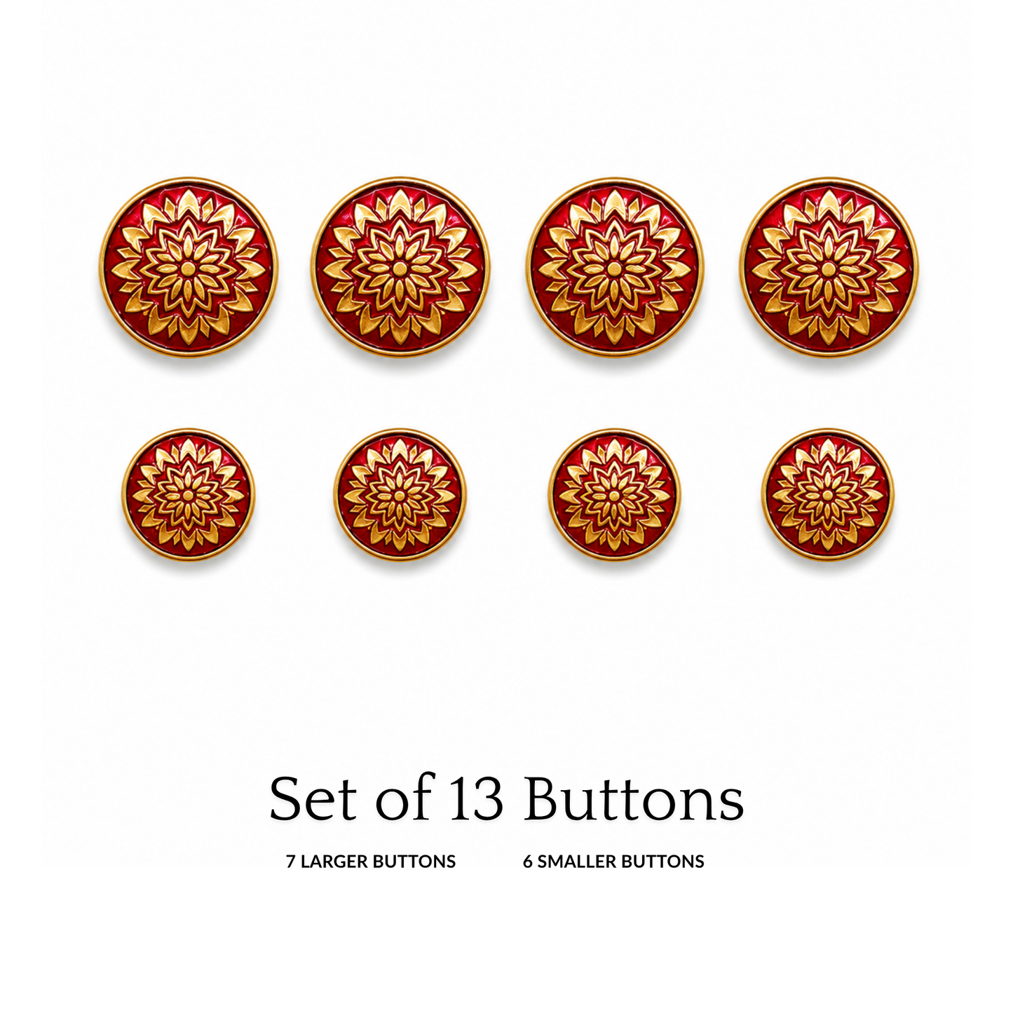Sunburst Lotus Button