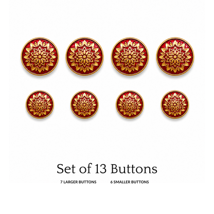 Sunburst Lotus Button