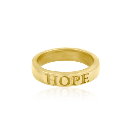 Hope Carved Band Ring