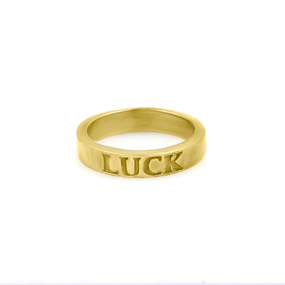 Luck Carved Band Ring
