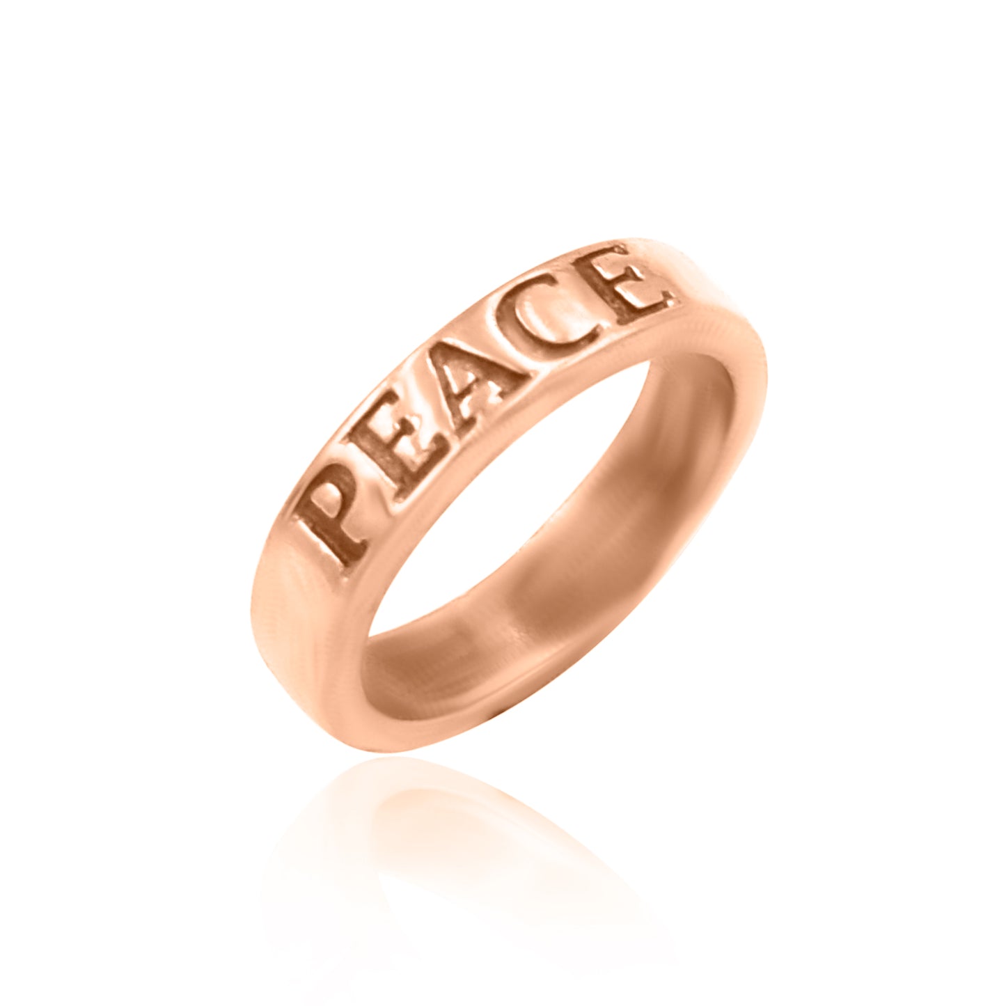 Peace Carved Band Ring