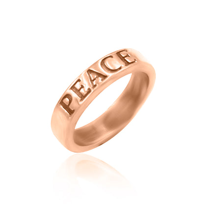 Peace Carved Band Ring