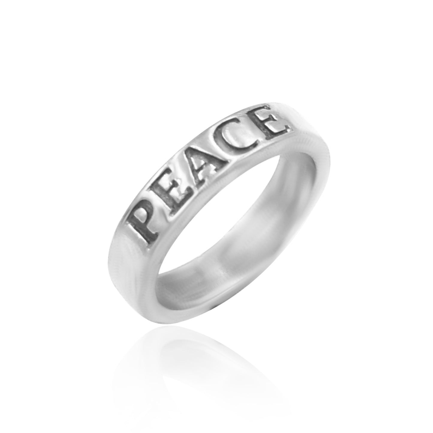 Peace Carved Band Ring