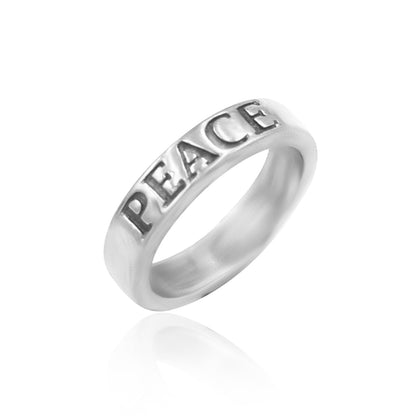 Peace Carved Band Ring
