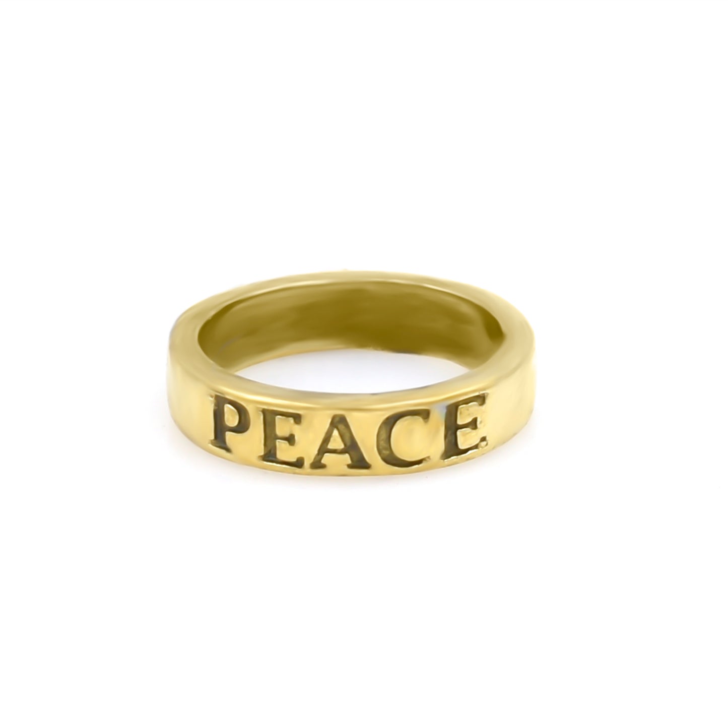 Peace Carved Band Ring