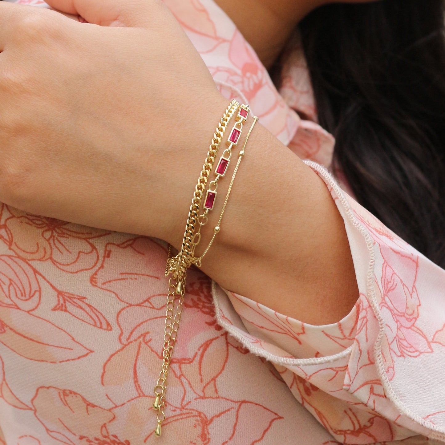 Gilded Garden Stack Bracelet