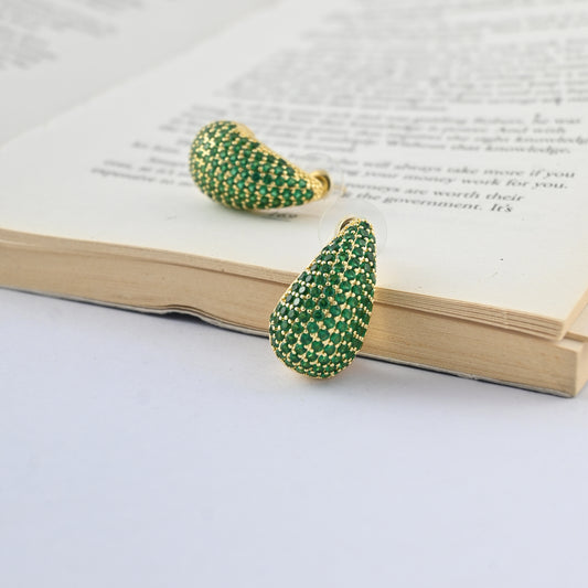 Emerald Elegance Stud Earrings