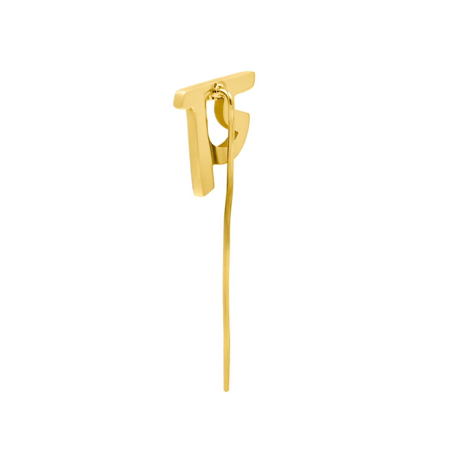 य Initial Lapel Pin