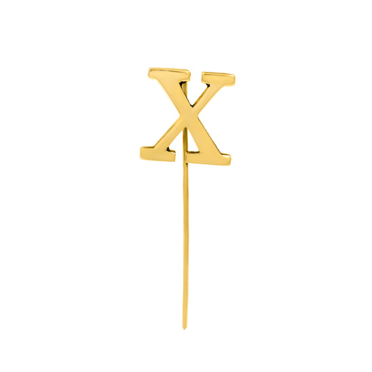 Letter X Lapel Pin