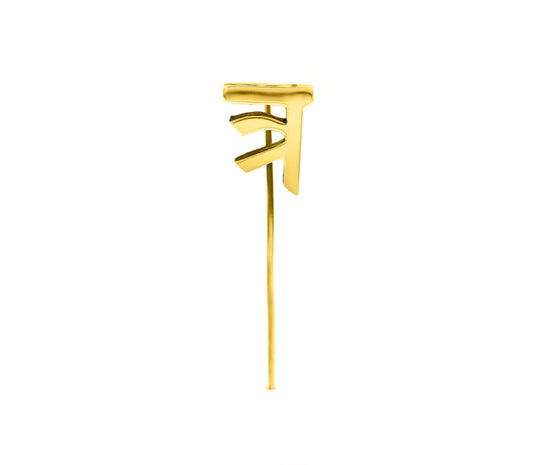 त्र Initial Lapel Pin