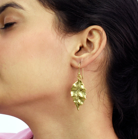 Dry Leaf Falling Hook Earrings