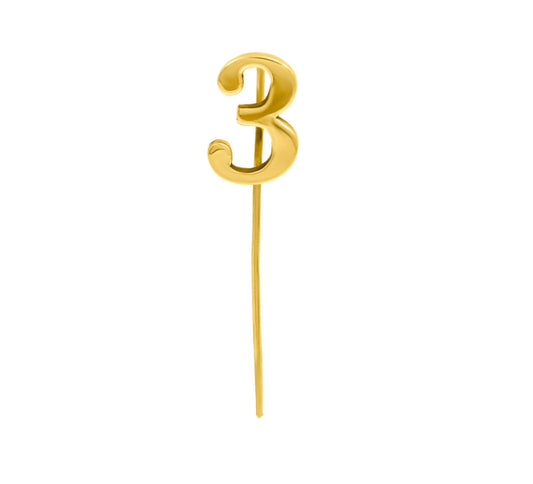 Number 3 Lapel Pin